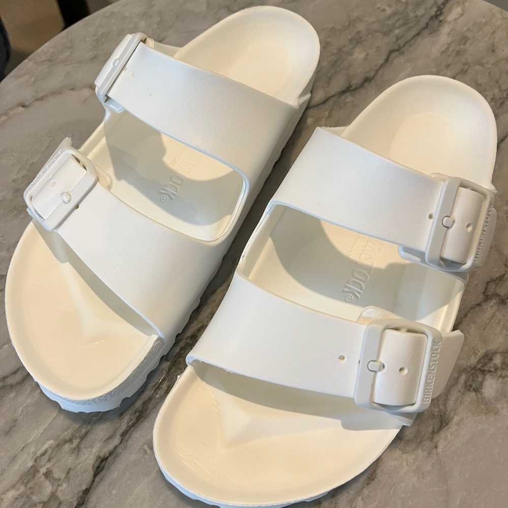 White Birkenstock Arizona EVA 38